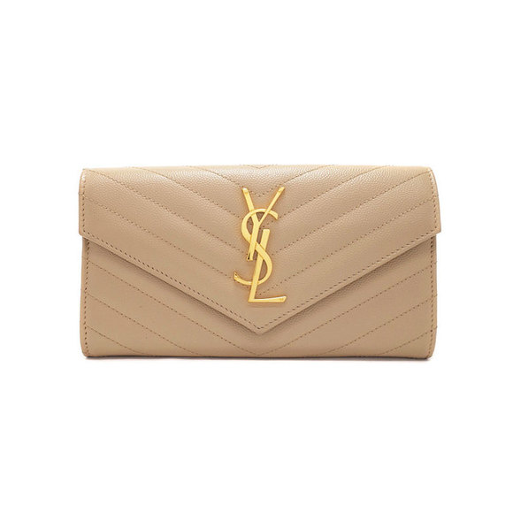 Saint Laurent Long Monogram PARIS Flap Bifold Wallet - Picture 1 of 5